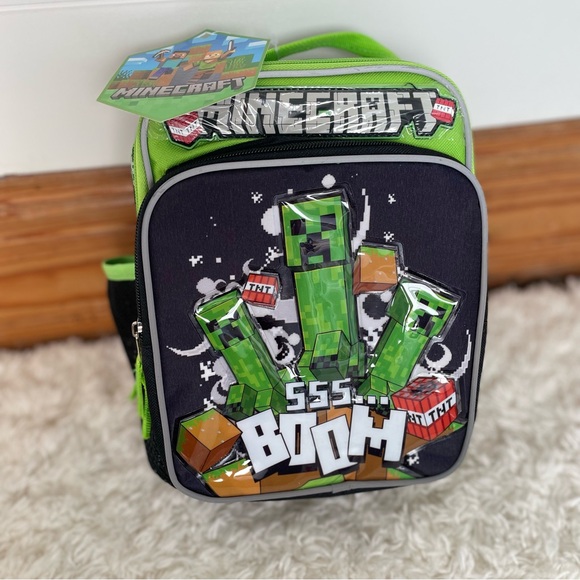 Minecraft Booming Reusable Polyester Lunch Kit for Adventurous Kids - Picture 1 of 3